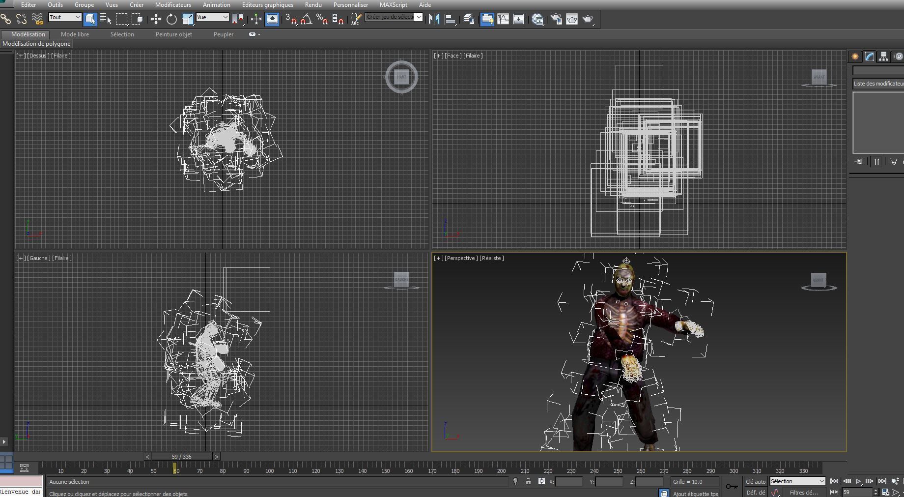 Zombie male Rigged and animated Character Low-poly 3D model_8