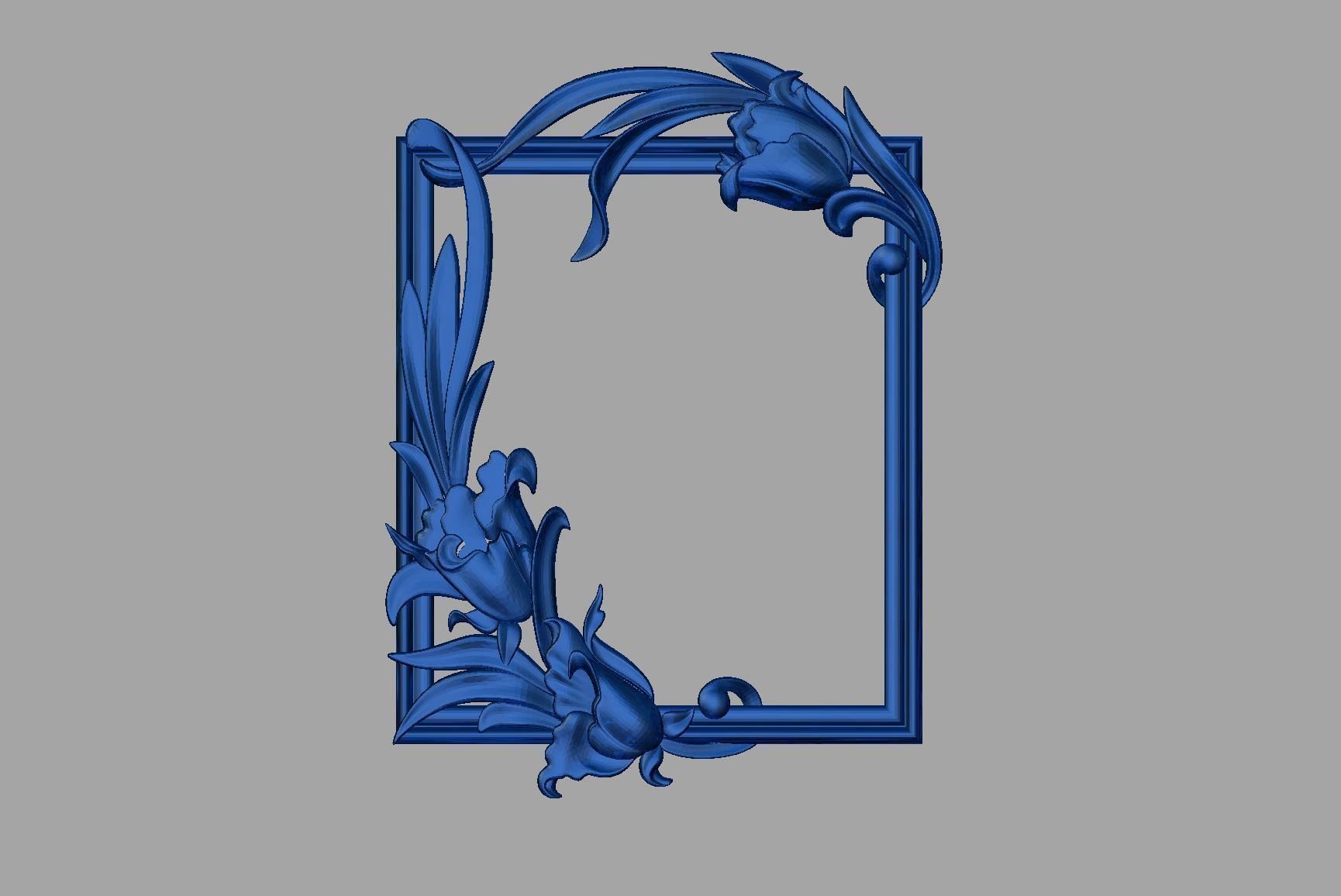 Flower Frame 3D print model_6