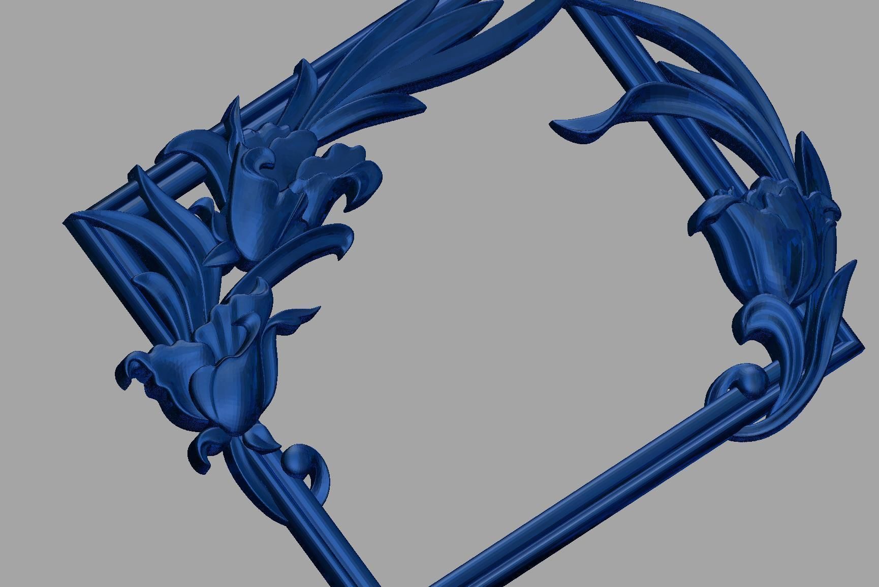 Flower Frame 3D print model_4