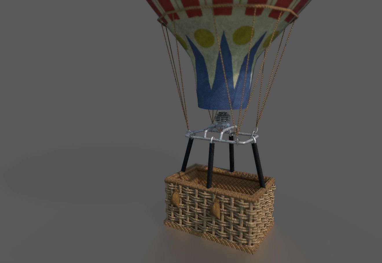AIR BALLOON Low-poly 3D model_2
