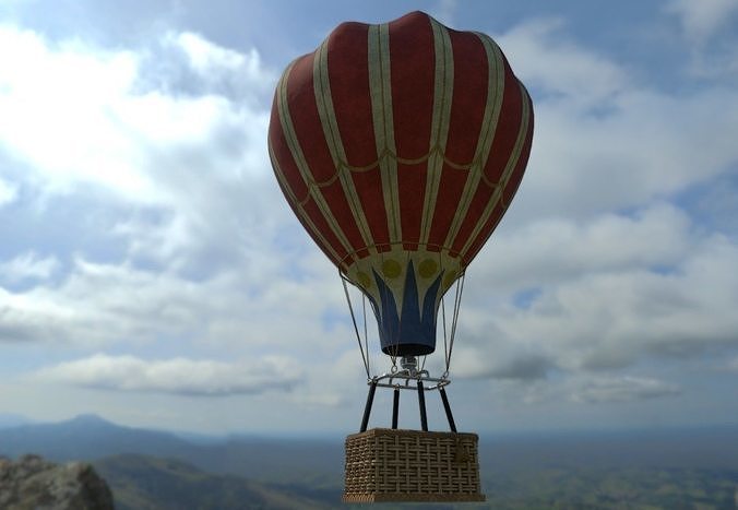 AIR BALLOON Low-poly 3D model