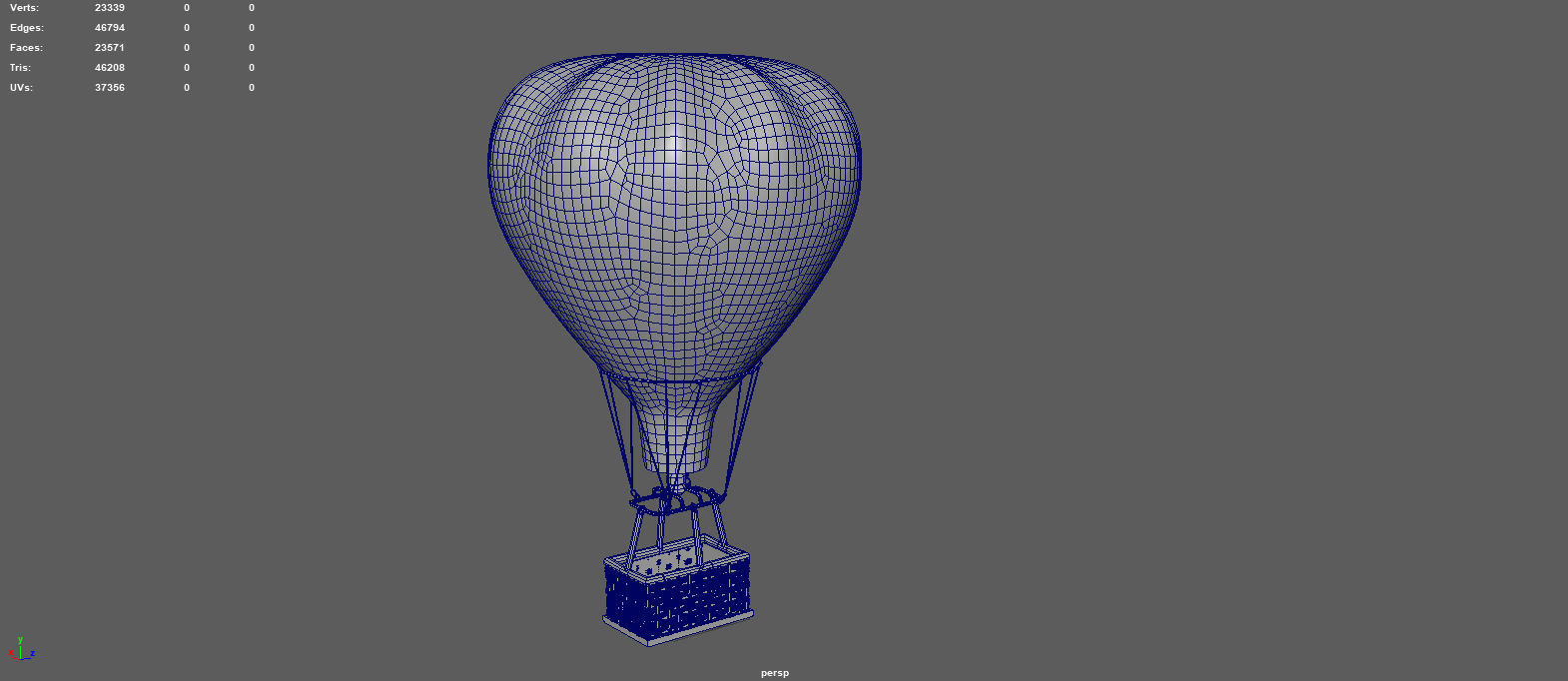 AIR BALLOON Low-poly 3D model_6