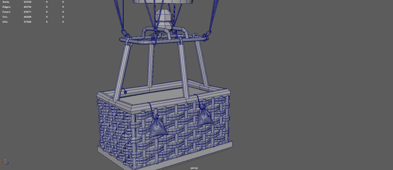 AIR BALLOON Low-poly 3D model_7