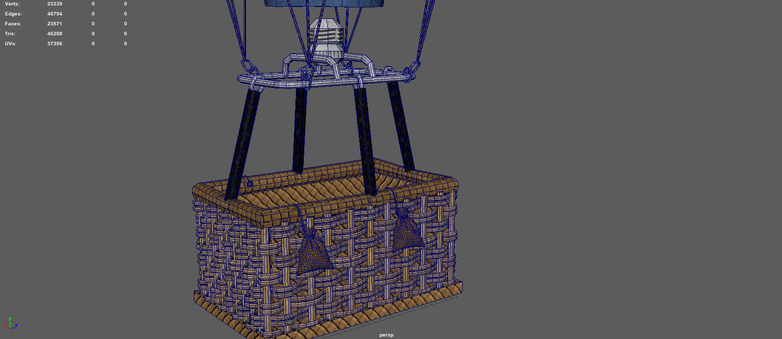 AIR BALLOON Low-poly 3D model_8