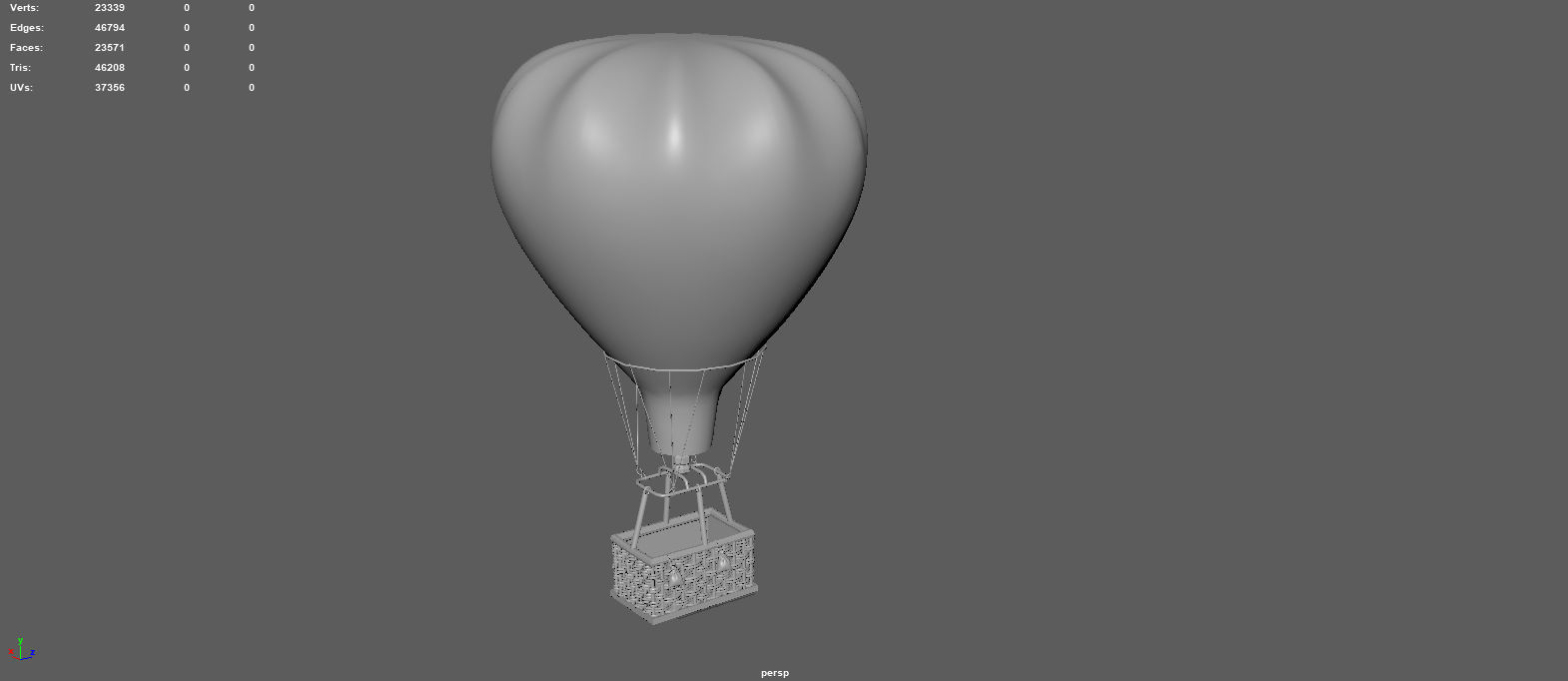 AIR BALLOON Low-poly 3D model_5