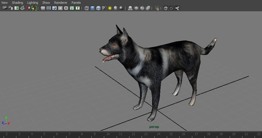Dog Rigged and Animated Low-poly 3D model_20