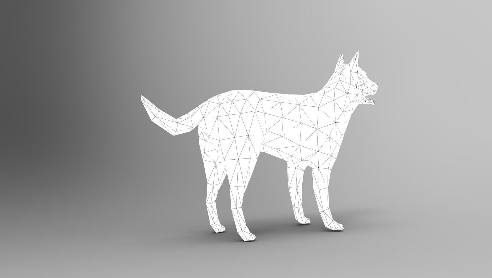 Dog Rigged and Animated Low-poly 3D model_21