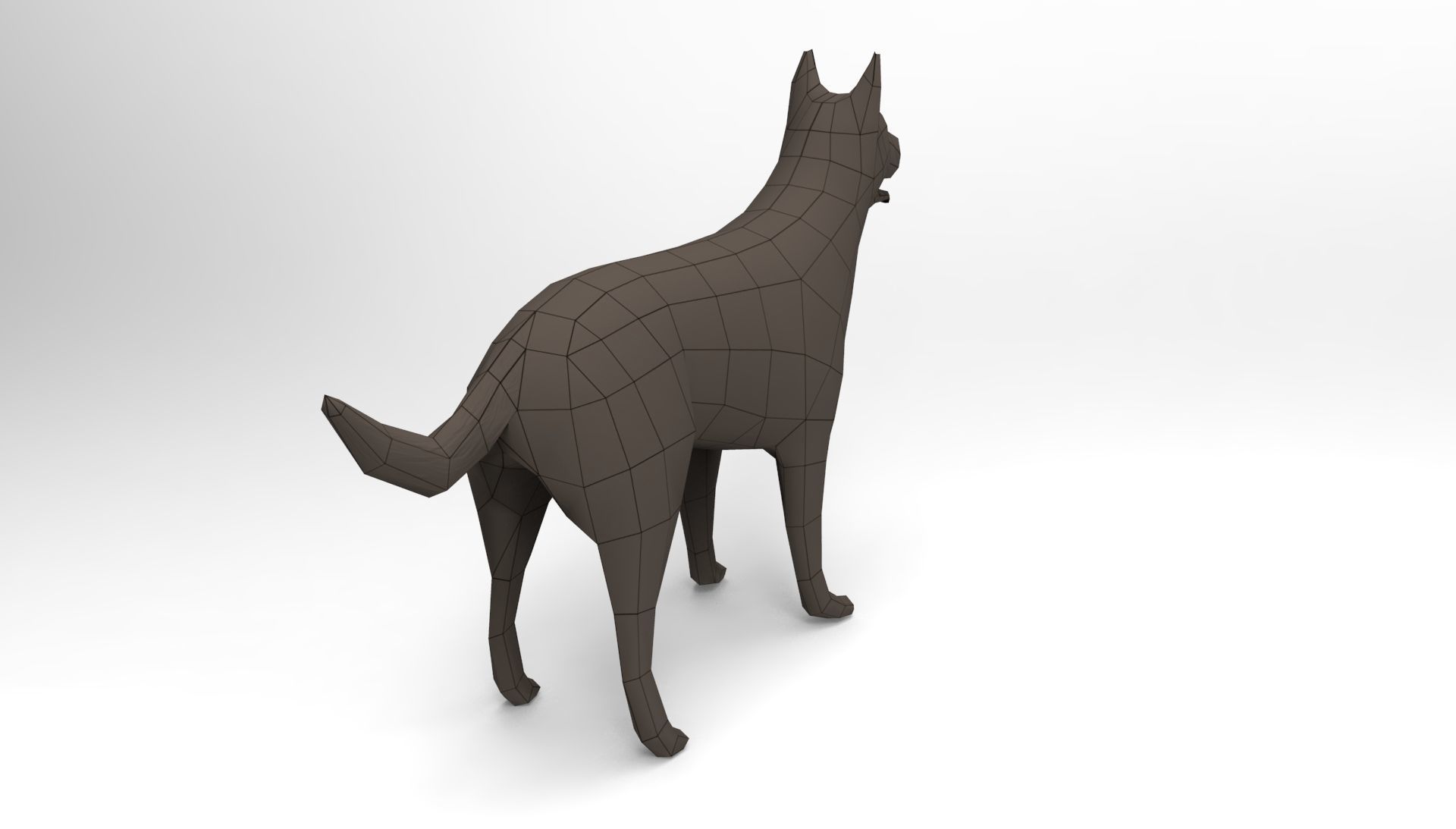 Dog Rigged and Animated Low-poly 3D model_24