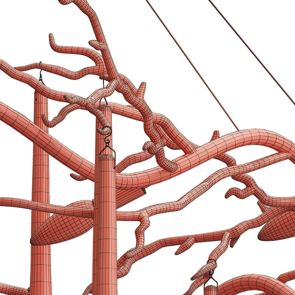 John Richard brass and glass teardrop 3D model_2