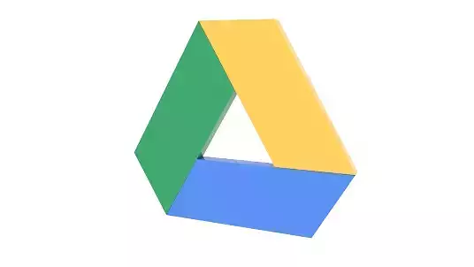 Google Drive Logo - High-Quality 3D Model Low-poly 3D model