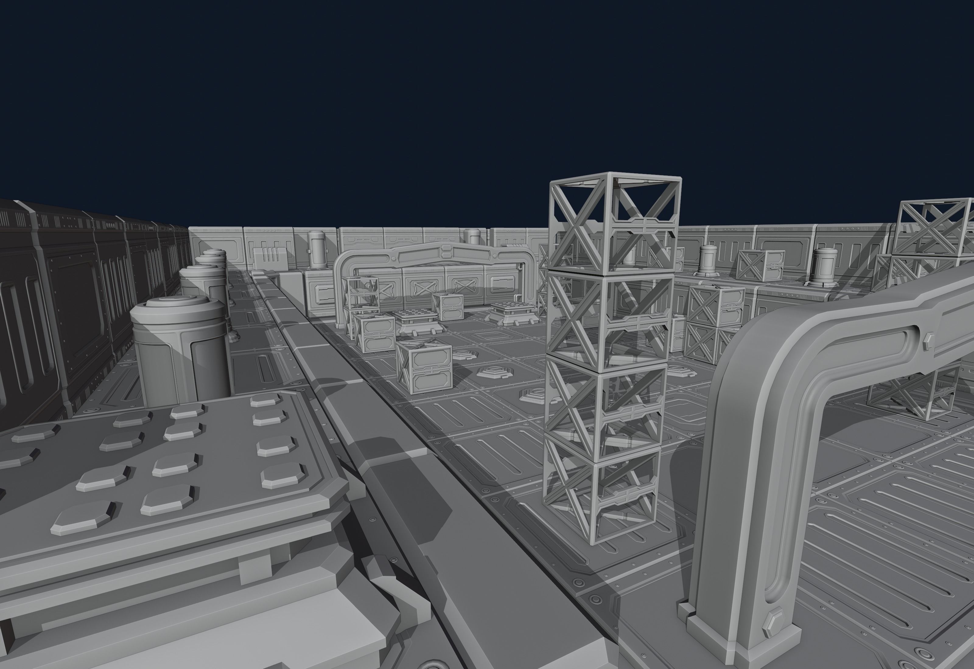 SciFi elements set 3D model_2