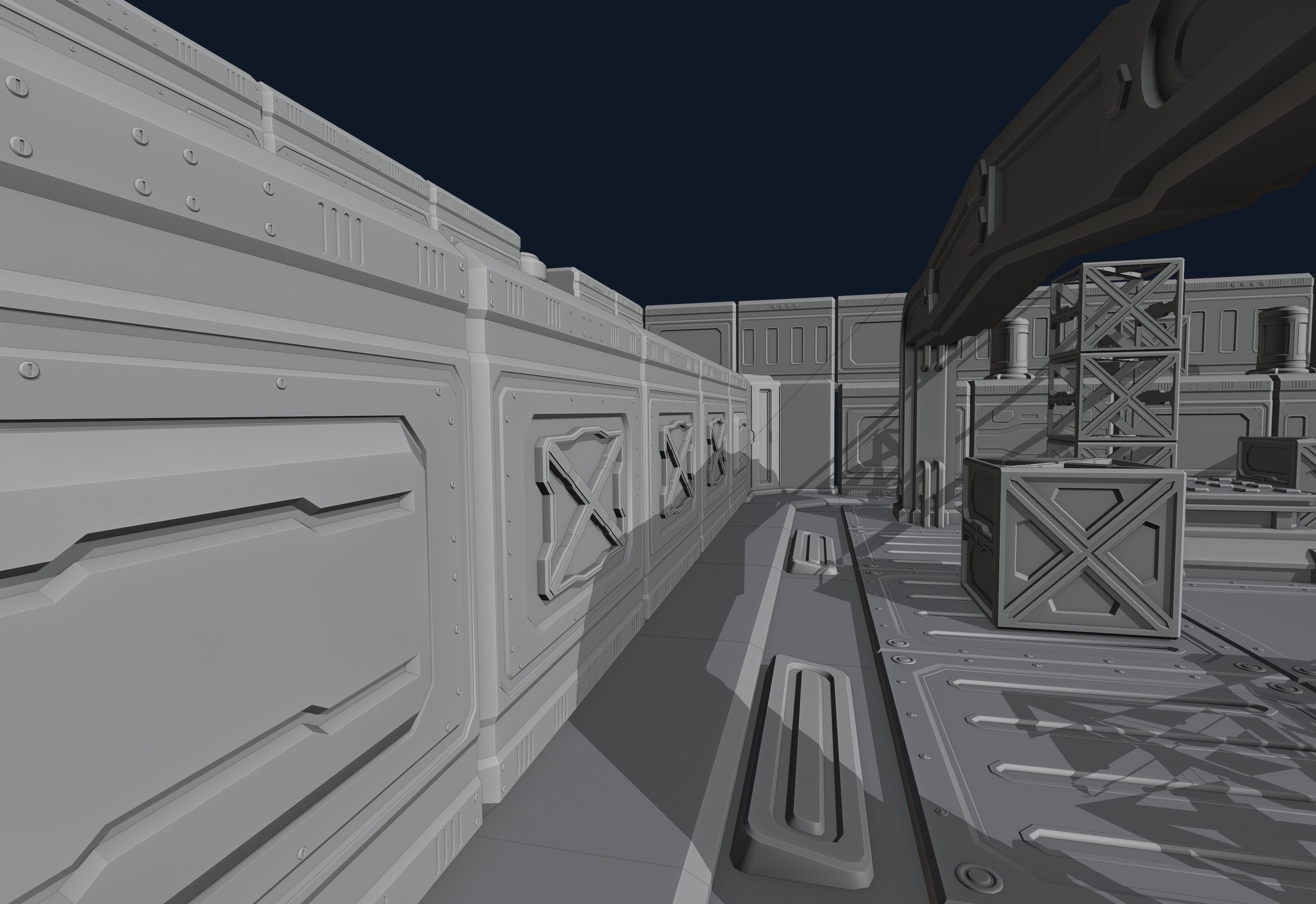 SciFi elements set 3D model_4