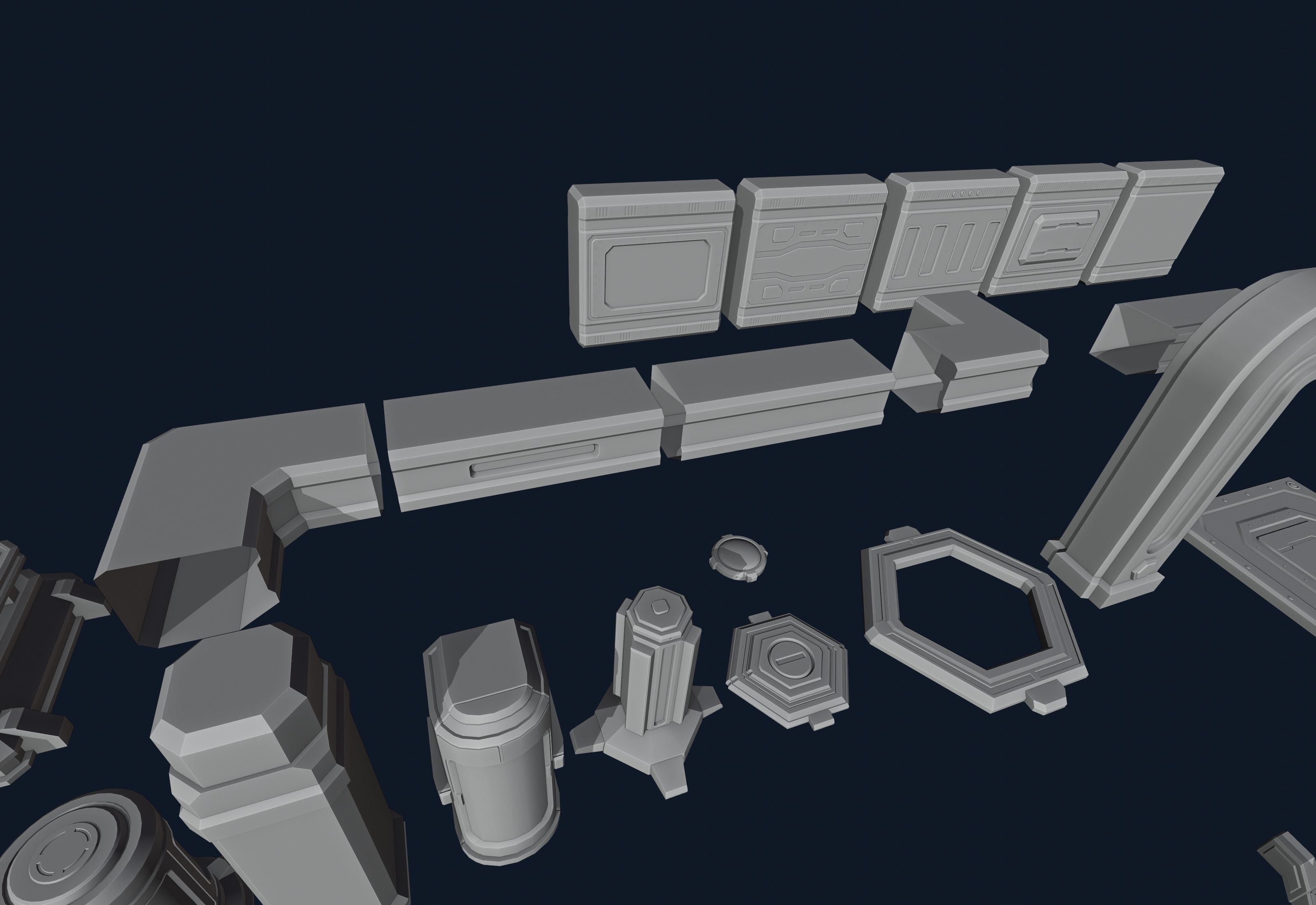 SciFi elements set 3D model_11