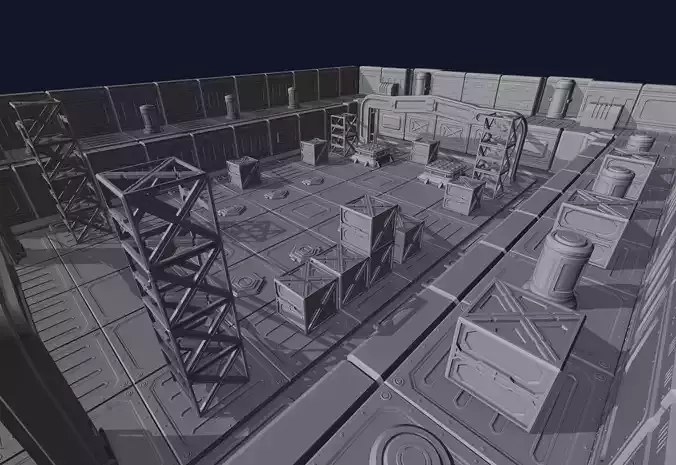 SciFi elements set 3D model