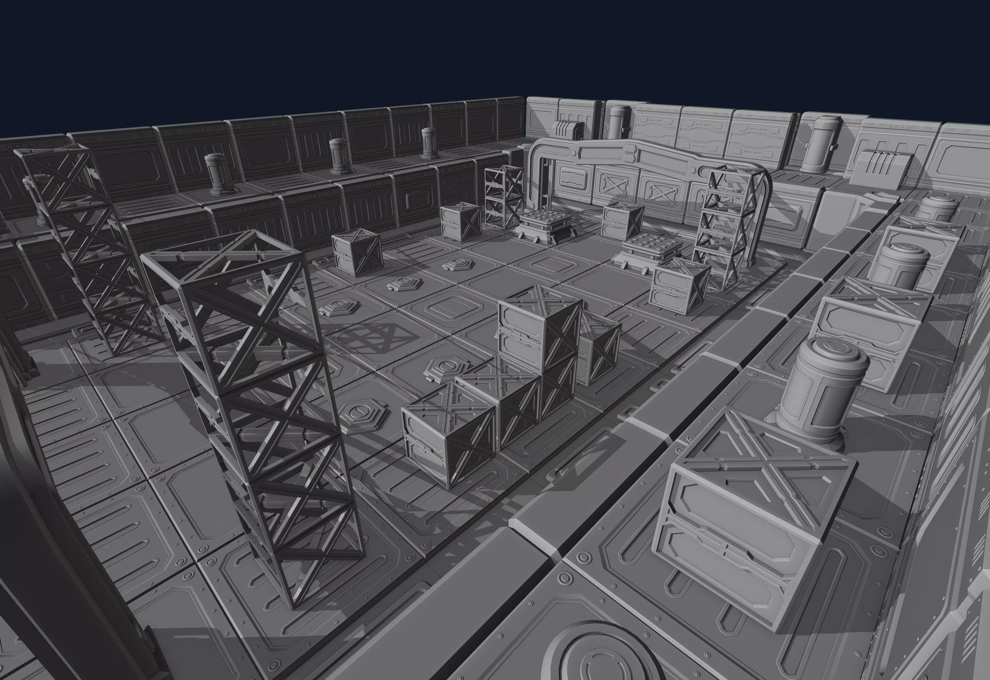 SciFi elements set 3D model_0