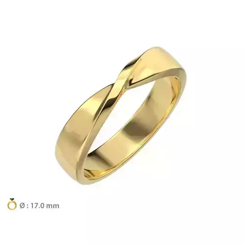 N160 Mobius wedding ring 3D print model