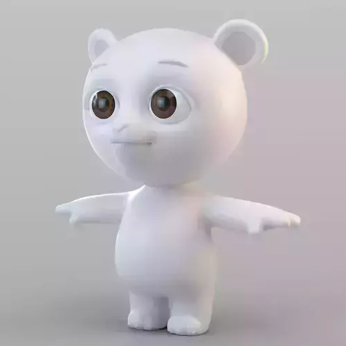 Cartoon Biped Bear 3D model
