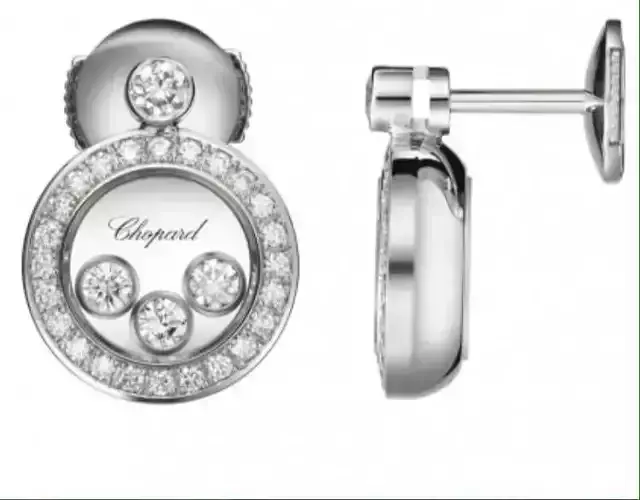 Earrings pair of with diamonds