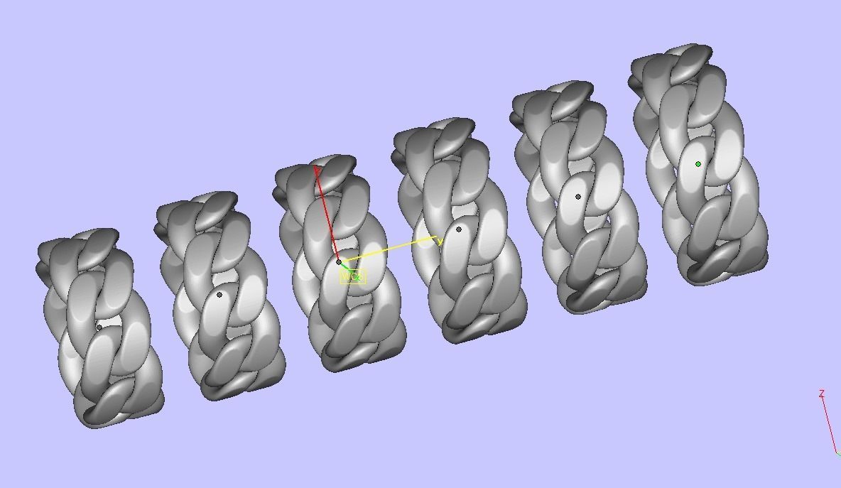 Cuban Link Chain Ring Stackble Ring 10mm wide 3D print model_13