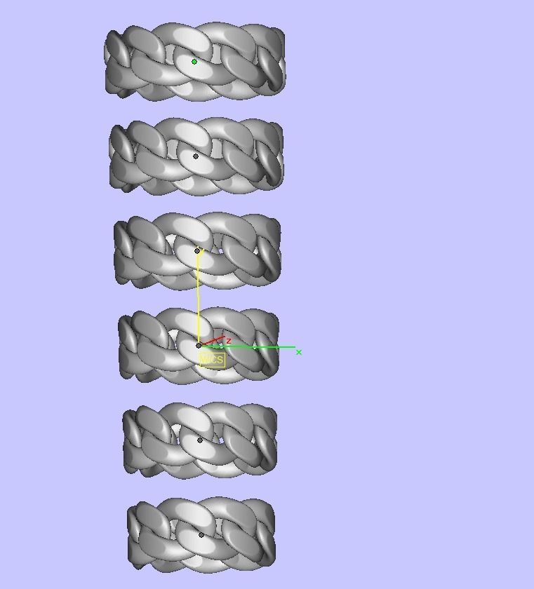 Cuban Link Chain Ring Stackble Ring 10mm wide 3D print model_17