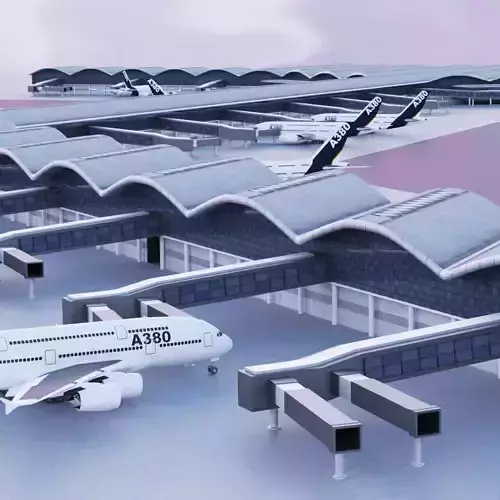 Hong Kong International Airport 3D model Hong Kong International Airport 3D model