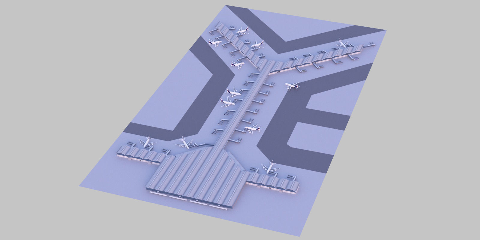 Hong Kong International Airport 3D model_1