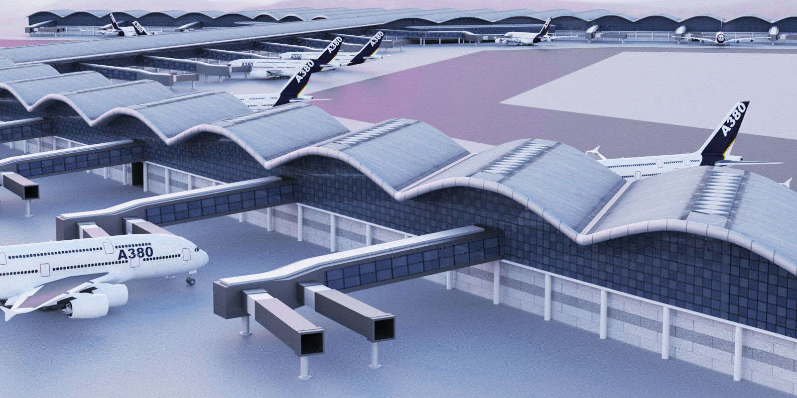 Hong Kong International Airport 3D model_6