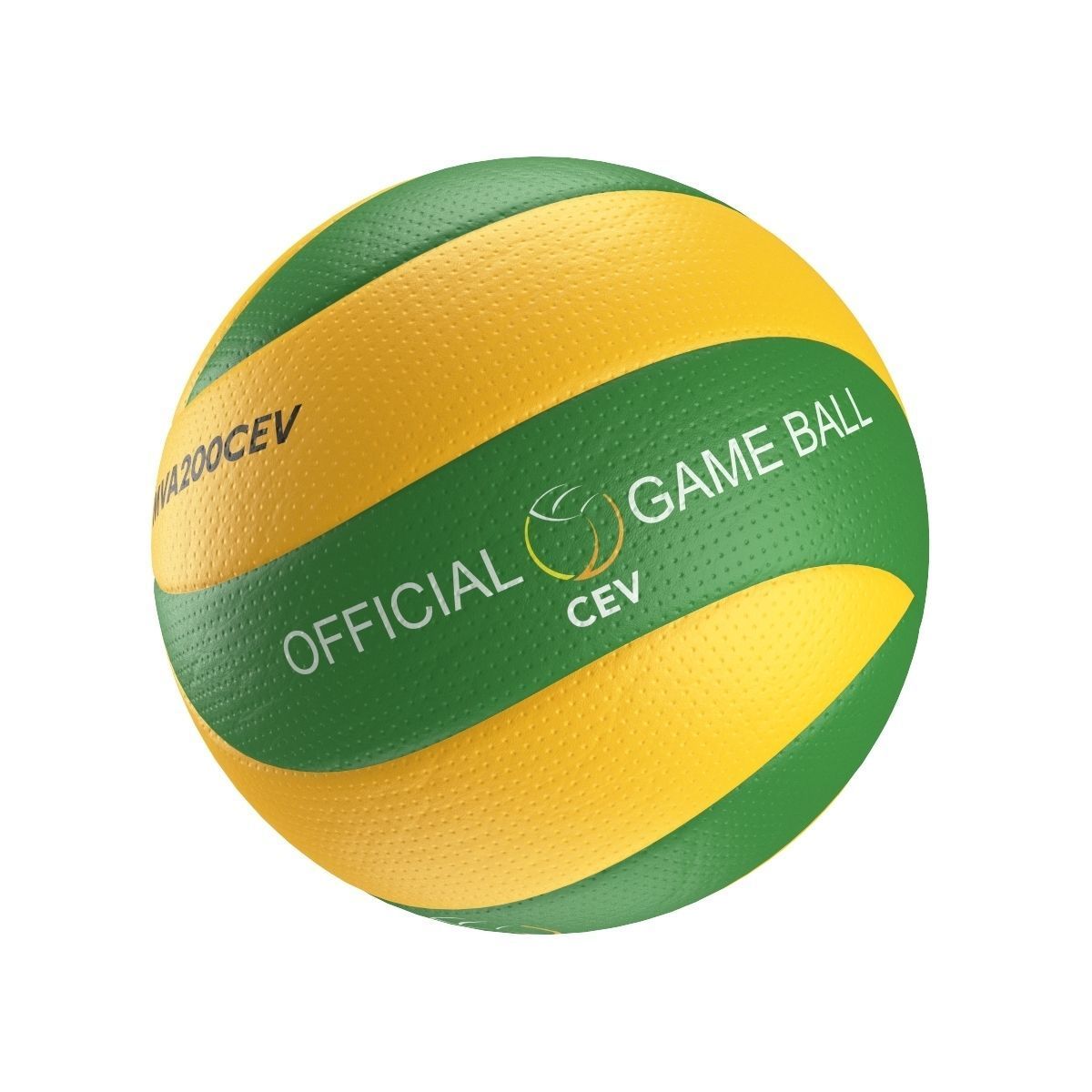 Pallone Da Pallavolo MIKASA MVA 200-CEV - Ufficiale Champions League, Verde E Giallo, Superficie Dimple