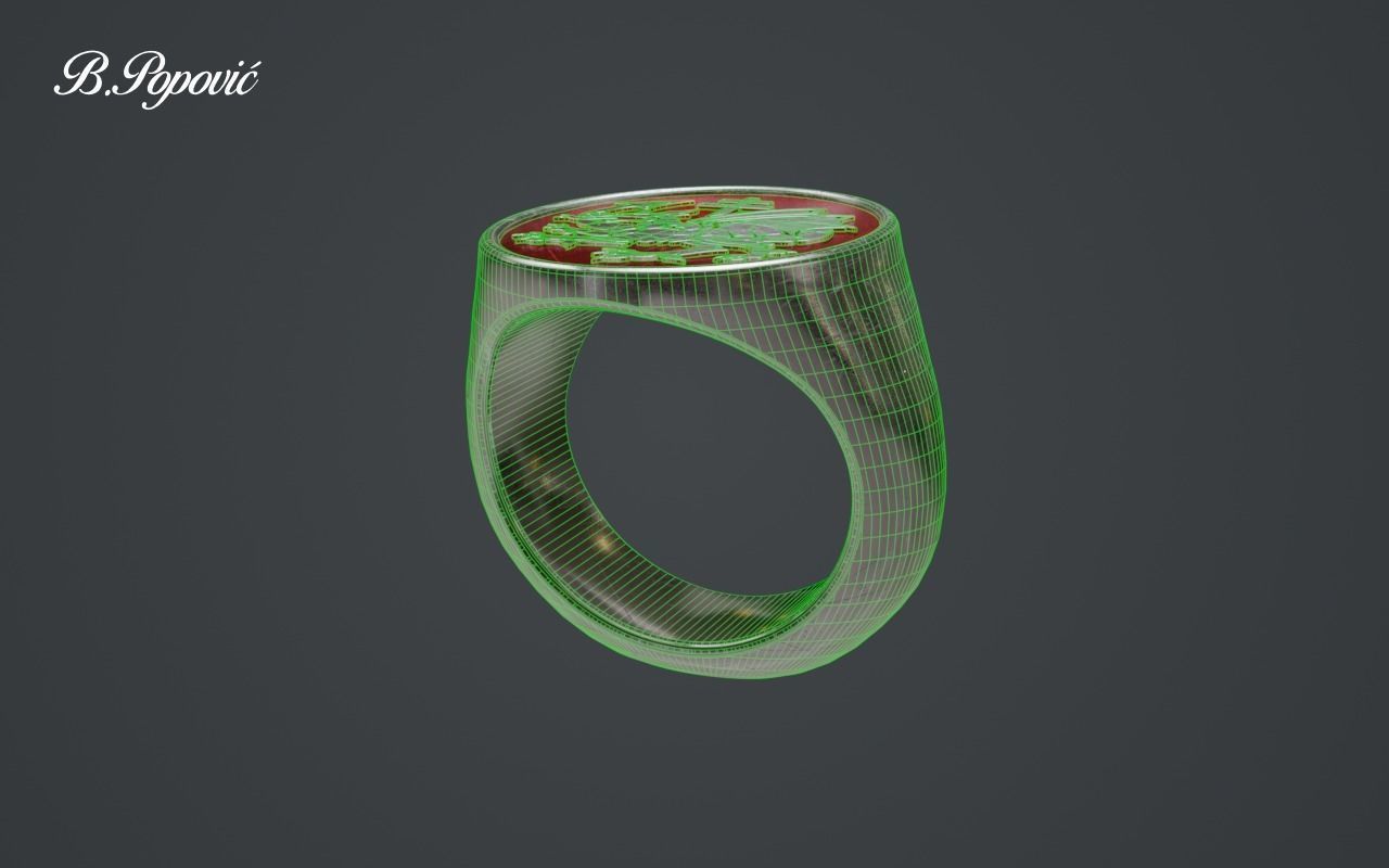 Ring of the Order of the Dragon 3D model_5