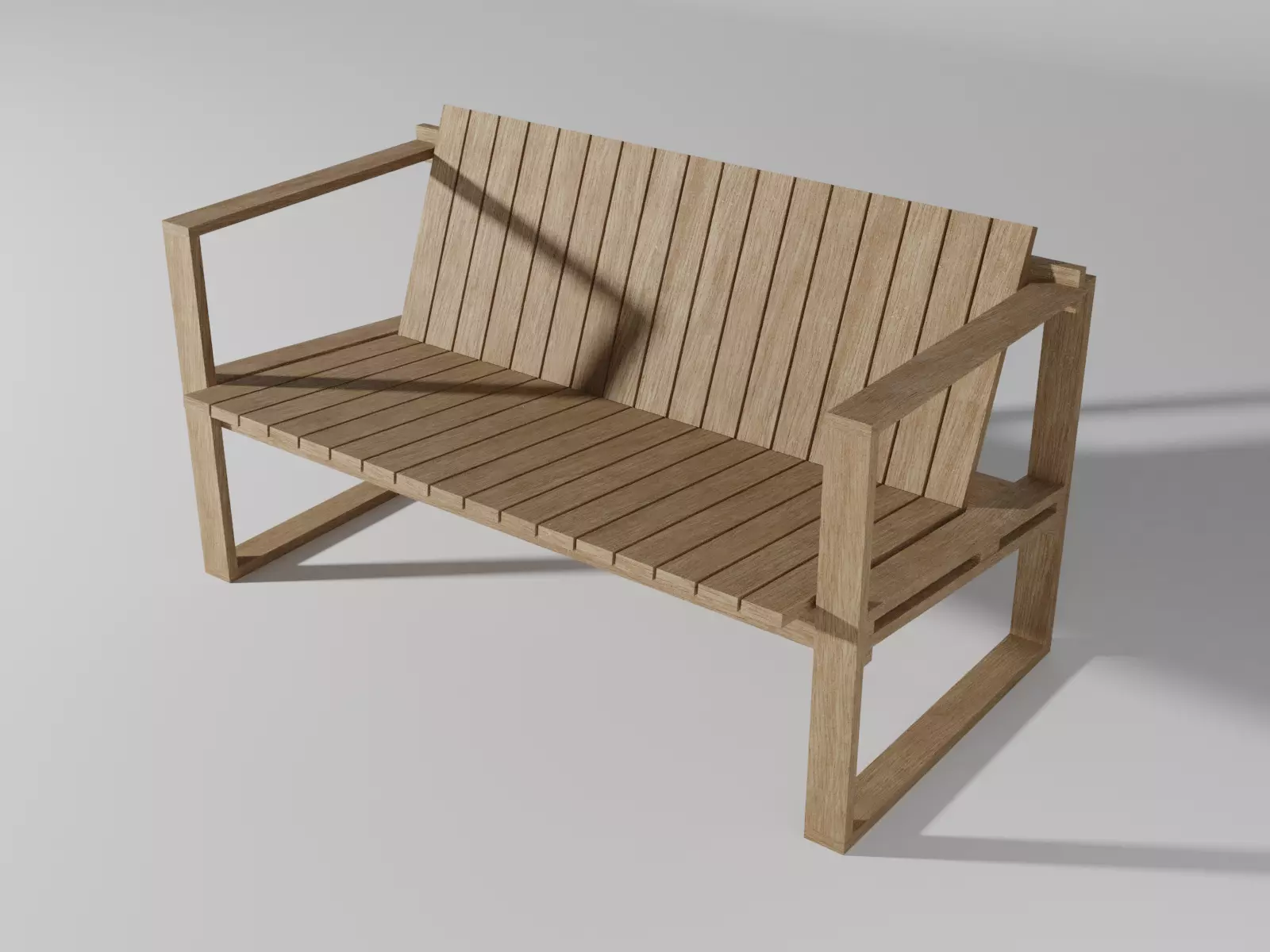 BK12 lounge bench Low-poly 3D model