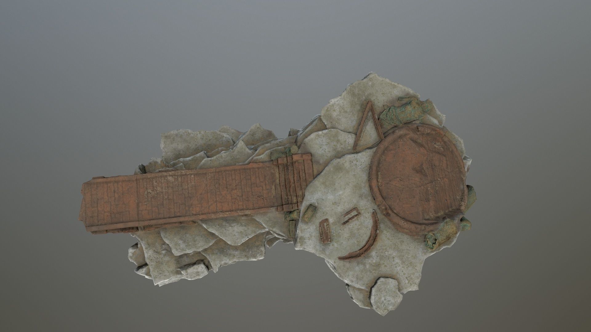 old temple Low-poly 3D model_14