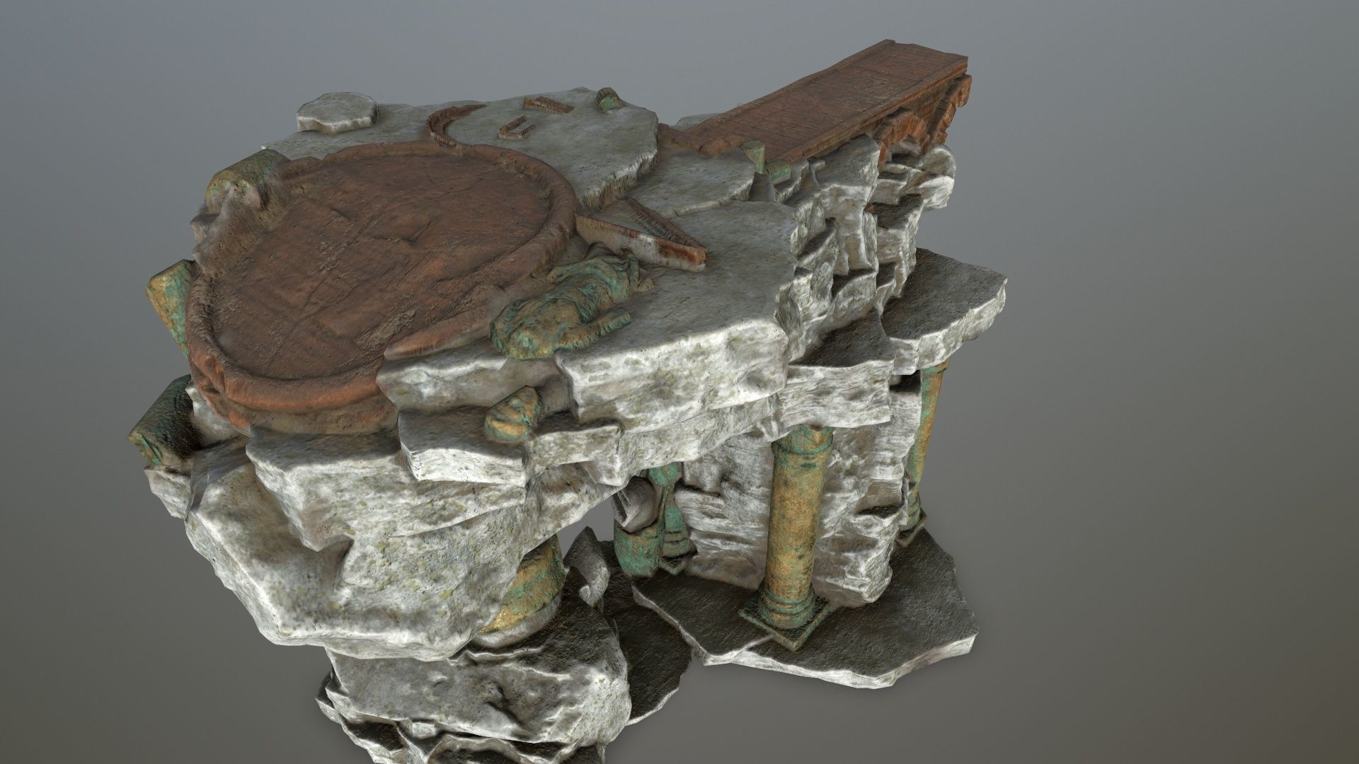 old temple Low-poly 3D model_11