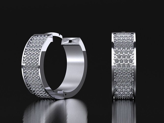 earrings classic 3D print model