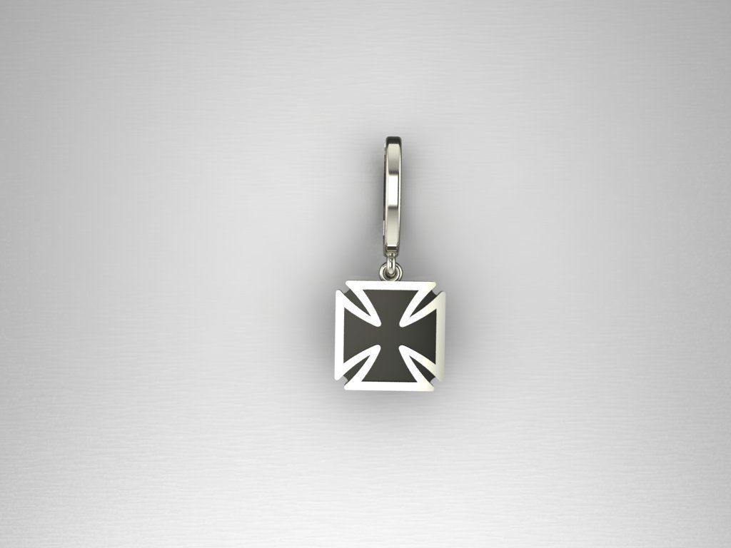  Earring  with enamel 3D print model_1