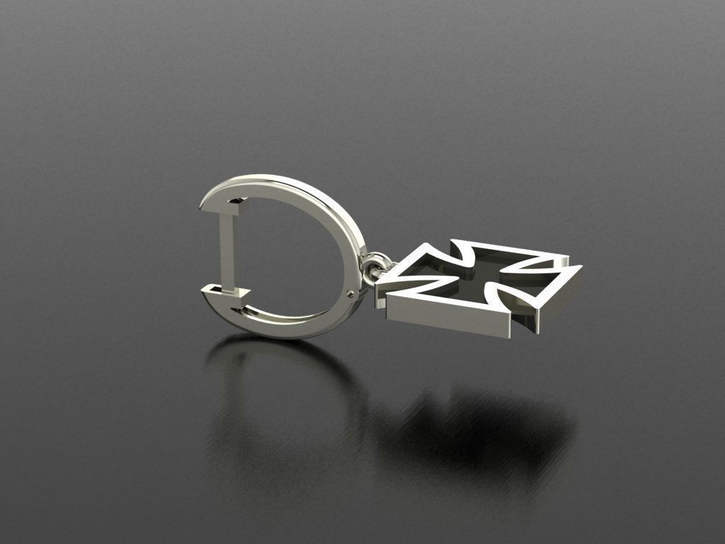  Earring  with enamel 3D print model_4