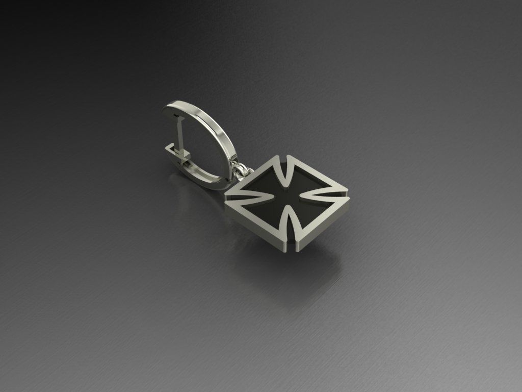  Earring  with enamel 3D print model_3