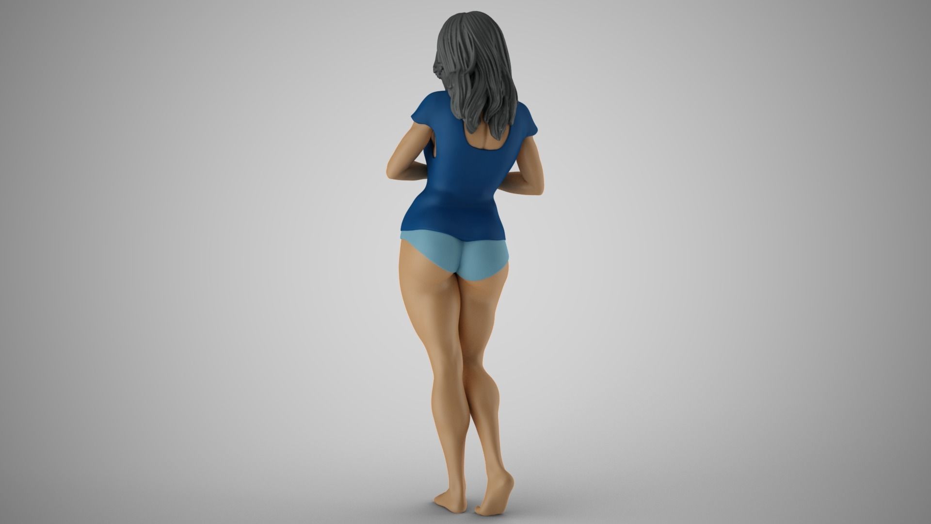 Woman Standing Chat 3 3D print model_7