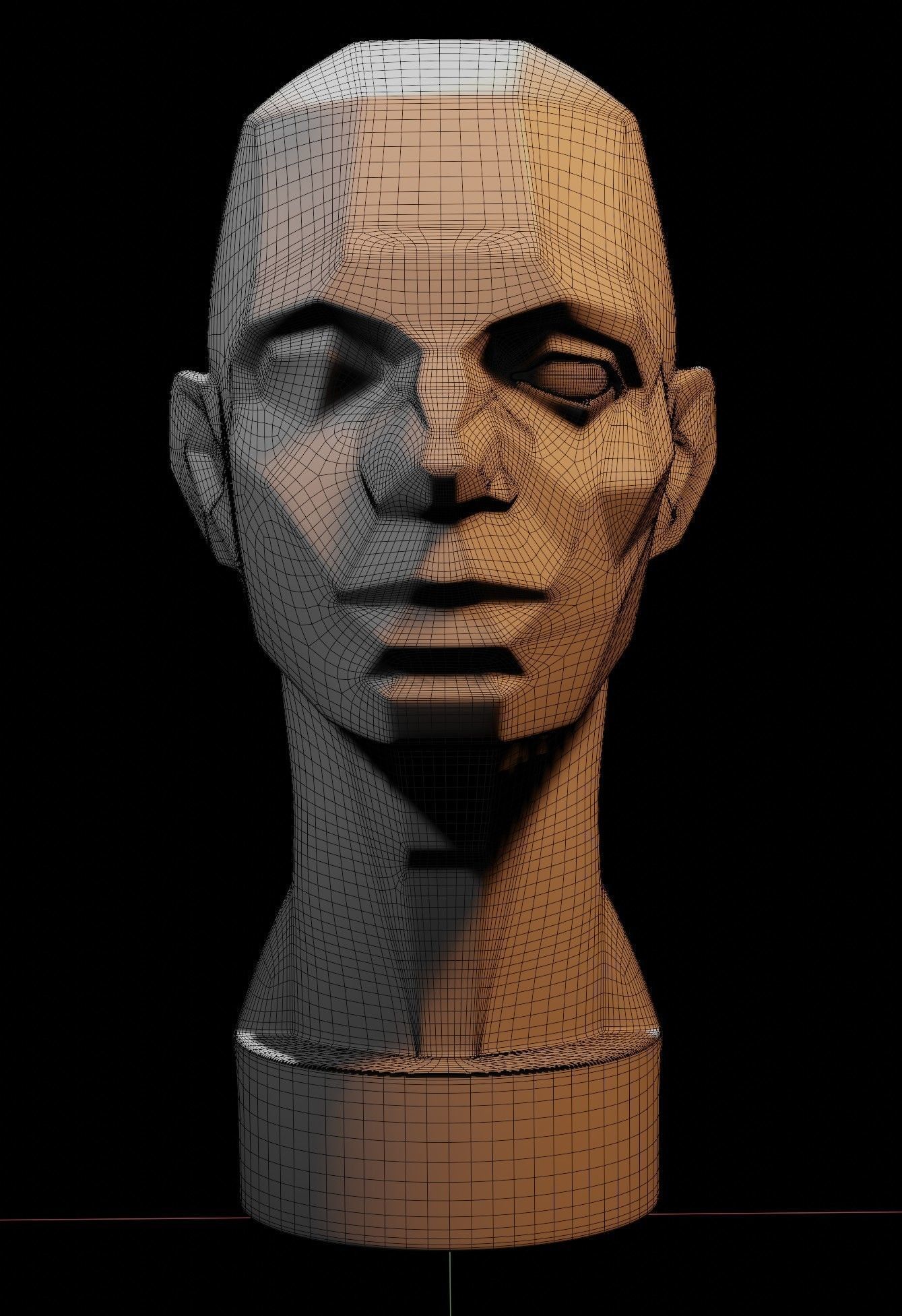 Classic Asaro Head - Planes of the head 3D model_4