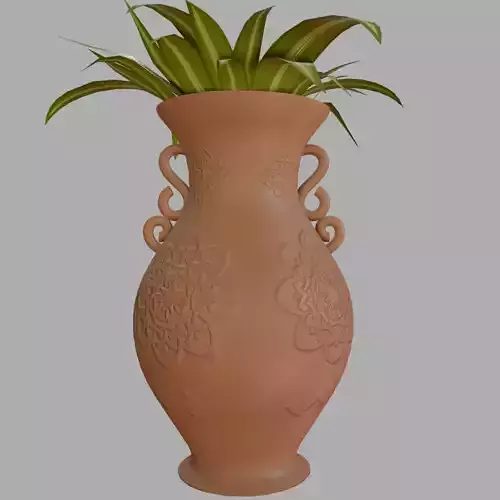 Plant in a vase 3D model