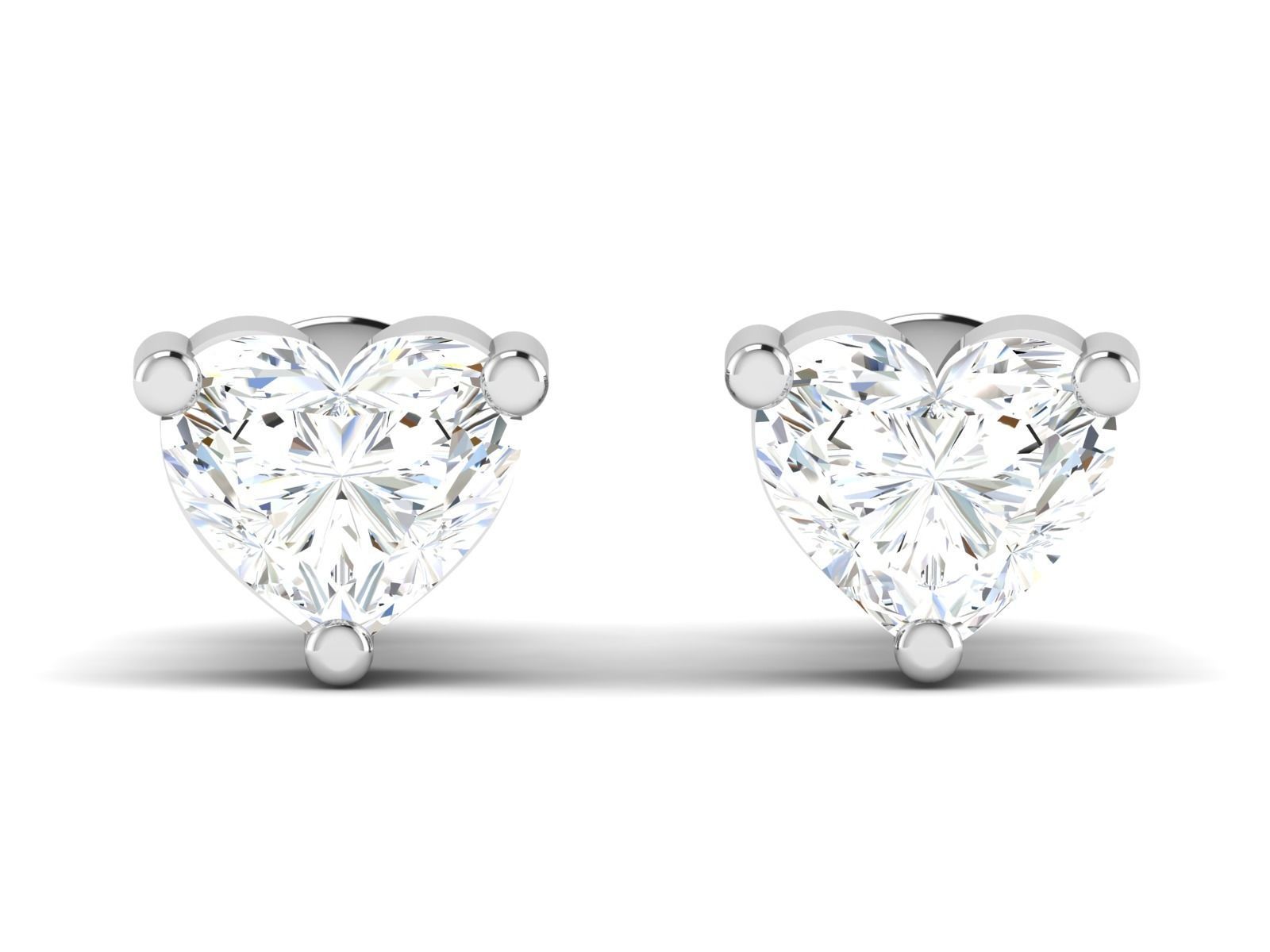 Earrings-2847 diamond stud earring 3D print model_6