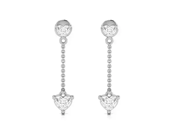 Earrings-2844 two diamond earrings 3D print model