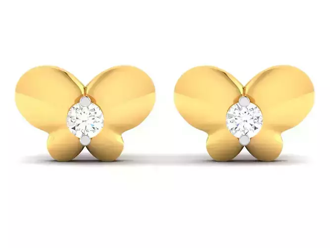 Earrings-2826 gold diamond stud earring