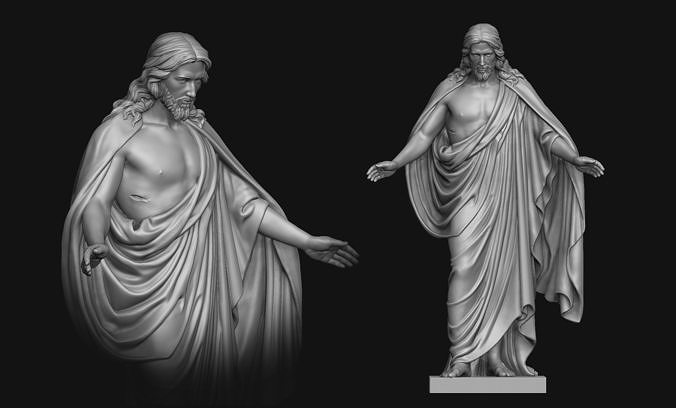 Resurrected Jesus Statue 3D print model