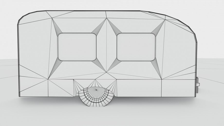Old Rustic Trailer 3D model_3