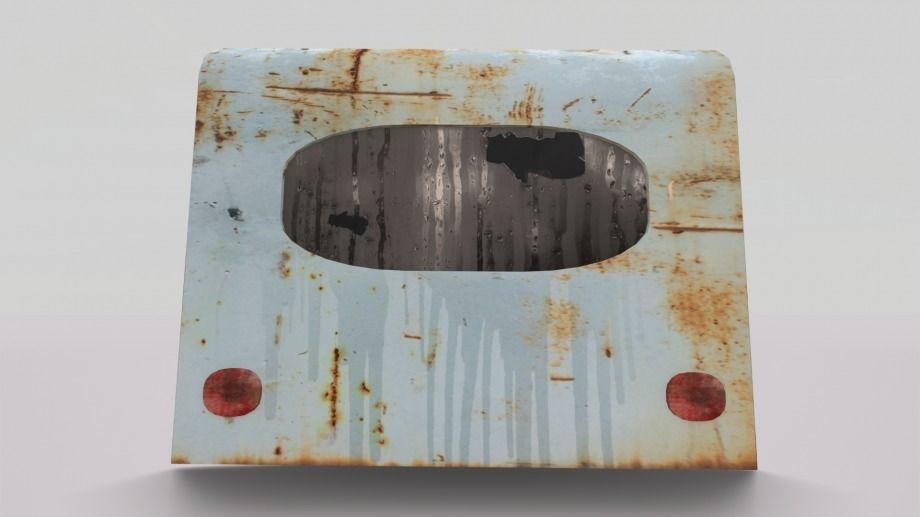 Old Rustic Trailer 3D model_1