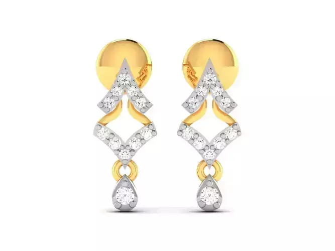 Earrings-2787 diamond earring gold