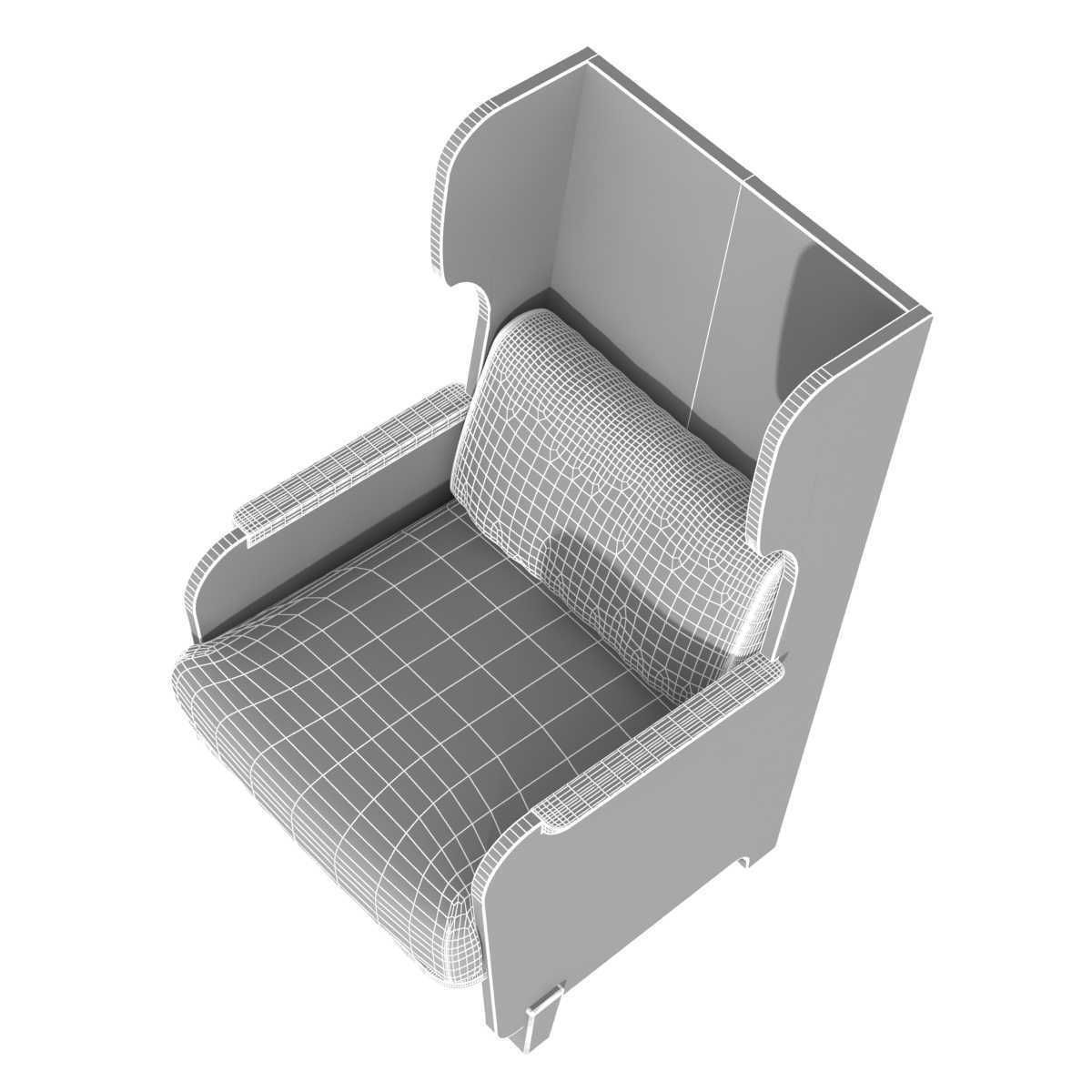 Axel Einar Hjorth Easy Chair  Nordiske Kompaniet 1930s 3D model_7