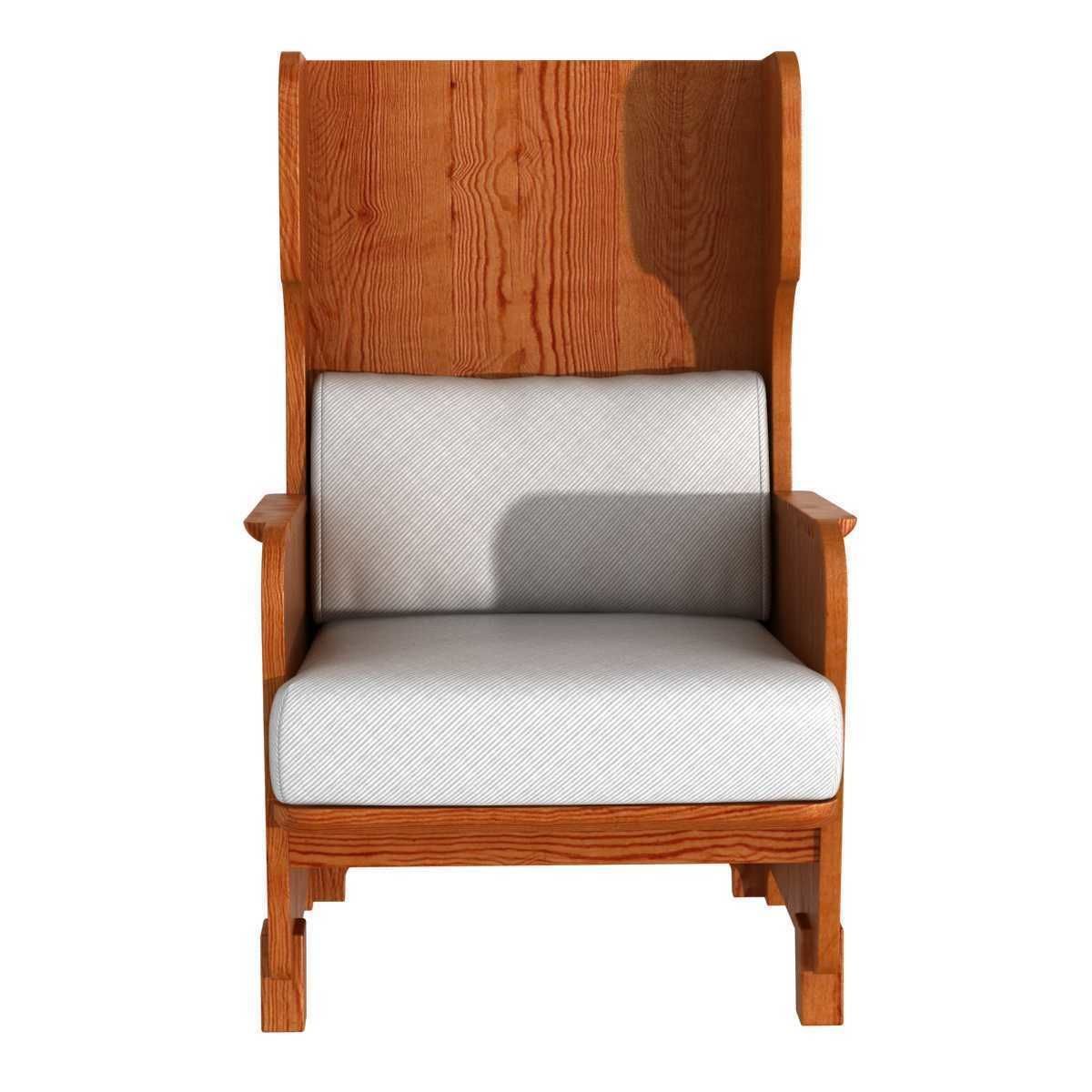 Axel Einar Hjorth Easy Chair  Nordiske Kompaniet 1930s 3D model_2