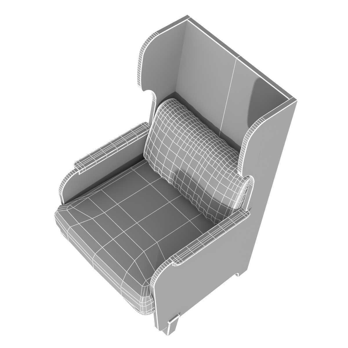 Axel Einar Hjorth Easy Chair  Nordiske Kompaniet 1930s 3D model_6