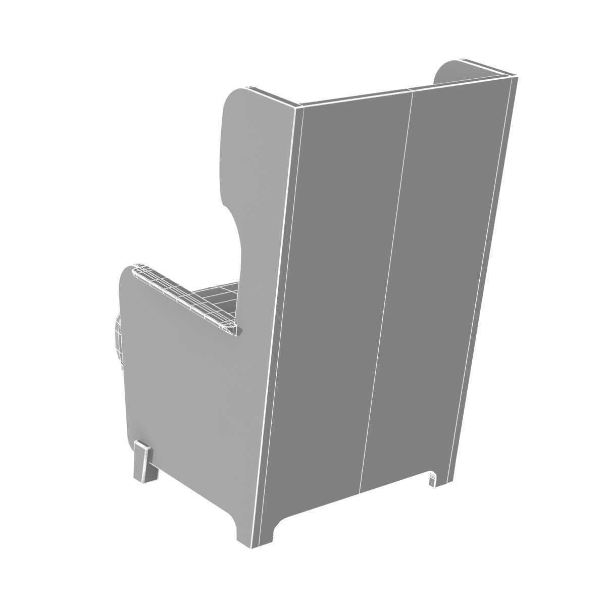 Axel Einar Hjorth Easy Chair  Nordiske Kompaniet 1930s 3D model_9